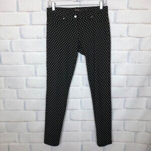 J McLaughlin Black Print Ponte Knit Leggings Size 0